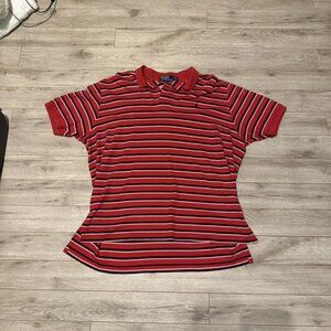 red navy and white striped polo polo ralph lauren